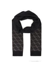 Guess Szalik W5BZ21 Z2NQ2 Czarny. Czarne szaliki Guess, z aplikacjami, z wiskozy. Za 294,99 zł.