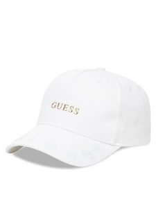 Guess Kapelusz 177119 Biały. Białe kapelusze Guess, z aplikacjami, z bawełny. Za 119,99 zł.