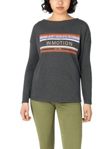 Timezone Koszulka w kolorze antracytowym rozmiar: S. Czarne bluzki Timezone, s, bez wzorów, z bawełny, bez kołnierzyka, bez ramiączek. Za 69,99 zł.