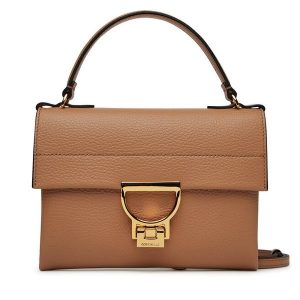 Torebka Coccinelle. Brązowe torebki klasyczne Coccinelle, bez wzorów, bez dodatków. Za 689,99 zł.