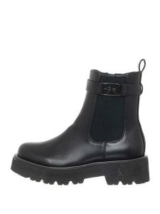 Patrizia Pepe Botki w kolorze czarnym rozmiar: 36. Czarne botki Patrizia Pepe, z aplikacjami, bez obcasa, bez zapięcia. Za 478,99 zł.