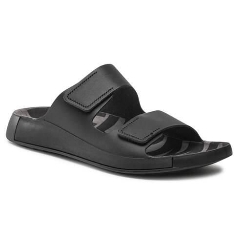 Klapki damskie Ecco 50090401001. Klapki ecco, bez wzorów, z materiału, bez obcasa. W wyprzedaży za 396,50 zł.