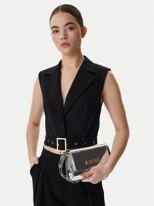 LOVE MOSCHINO Torebka JC4058PP1OLP0902 Srebrny. Szare torebki klasyczne LOVE MOSCHINO, bez wzorów, ze skóry, bez dodatków. Za 699,99 zł.