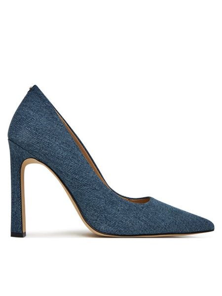 MICHAEL Michael Kors Szpilki Amara 40S5AMHP1D Niebieski. Niebieskie szpilki MICHAEL Michael Kors, bez wzorów, z materiału, bez obcasa. Za 669,99 zł.