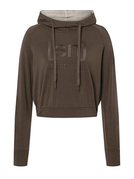 Super.natural Bluza "Liquid" w kolorze brązowym rozmiar: S. Brązowe bluzy super.natural, s, bez wzorów, z wełny, z kapturem. Za 252,99 zł.