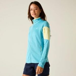 Damska bluza polarowa Torrek II z zamkiem błyskawicznym. Niebieskie bluzy Dare 2b, bez wzorów, z dzianiny, bez kaptura. W wyprzedaży za 229,99 zł.