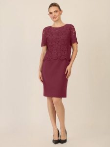 APART Sukienka w kolorze bordowym rozmiar: 40. Czerwone sukienki Apart, bez wzorów, z koronki, bez kołnierzyka, bez ramiączek, midi. Za 295,99 zł.