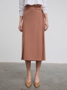 BGN Spódnica w kolorze szarobrązowym rozmiar: 34. Brązowe spódnice BGN, na co dzień, bez wzorów, z tkaniny, midi. Za 61,31 zł.