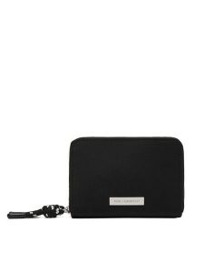 KARL LAGERFELD Portfel B1W32012 Czarny. Czarne portfele KARL LAGERFELD, bez wzorów, z materiału. Za 429,99 zł.