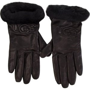 Rękawiczki Damskie UGG - W Classic Leather Logo Glove 17440 Black. Rękawiczki marki Ugg. W wyprzedaży za 359,00 zł.