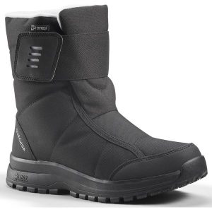 Buty turystyczne damskie śniegowce Quechua SH100 Warm wodoodporne. Czarne buty trekkingowe QUECHUA, bez zapięcia. Za 149,99 zł.