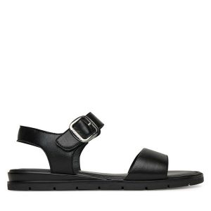 Sandały Tamaris. Czarne sandały Tamaris, bez wzorów, bez obcasa, na płaskiej podeszwie, bez zapięcia. Za 249,99 zł.