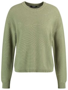 TAIFUN Sweter w kolorze zielonym rozmiar: 40. Zielone swetry oversize Taifun, bez wzorów, bez ramiączek. Za 144,92 zł.
