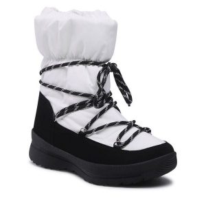 Śniegowce Jenny Fairy. Białe buty zimowe Jenny Fairy, bez obcasa, bez zapięcia. Za 139,99 zł.