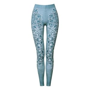 Legginsy sportowe damskie DEEP TRIP Aqua. Niebieskie legginsy DEEP TRIP, bez wzorów. Za 179,00 zł.