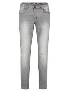 Sublevel Dżinsy - Slim fit - w kolorze szarym rozmiar: W36. Szare jeansy Sublevel, z aplikacjami, ze skóry. Za 70,24 zł.