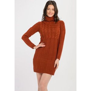 Sweter w kolorze ceglanym. Golfy marki Jimmy Sanders. W wyprzedaży za 137,95 zł.