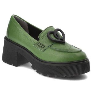Zielone Półbuty Armodo Eleganckie Buty Damskie. Zielone półbuty Armodo, bez wzorów, ze skóry, bez obcasa, na obcasie, bez zapięcia. Za 319,00 zł.