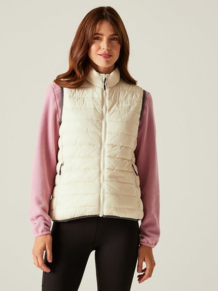 Regatta Kamizelka pikowana "Hillpack II" w kolorze kremowym rozmiar: 40. Brązowe kamizelki Regatta, bez wzorów, bez kołnierzyka, bez ramiączek, bez kaptura. Za 82,83 zł.