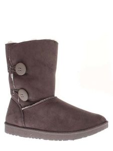 ISLAND BOOT Botki zimowe "Elisa" w kolorze antracytowym rozmiar: 36. Czarne botki Island Boot, na zimę, bez wzorów, z materiału, bez obcasa, bez zapięcia. Za 96,60 zł.