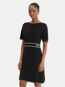 JOOP! Sukienka dzianinowa Kirla 10018002 Czarny Regular Fit. Czarne sukienki JOOP!, bez wzorów, z dzianiny, bez kołnierzyka, bez ramiączek. Za 688,99 zł.