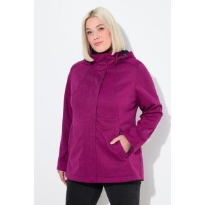 Damskie Kurtka softshell HYPRAR wodoodporna kaptur. Czerwone kurtki Ulla Popken, plus size, bez wzorów, z materiału, bez kaptura. Za 479,99 zł.