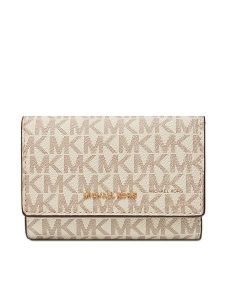 MICHAEL Michael Kors Portfel Bryant 32S5GYTP1B Beżowy. Brązowe portfele MICHAEL Michael Kors, bez wzorów, ze skóry. Za 479,99 zł.