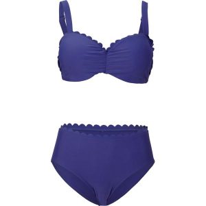 Bikini na fiszbinach (2 części). Niebieskie bikini bonprix, bez wzorów. Za 124,99 zł.