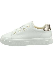 GANT Footwear Skórzane sneakersy "Avona" w kolorze białym rozmiar: 41. Białe trampki GANT Footwear, bez wzorów, bez zapięcia. Za 215,21 zł.