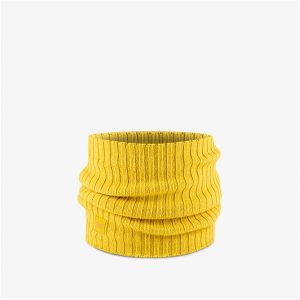 Komin na szyję - Bandana BUFF Knitted Neckwarmer Comfort Norval. Szare szaliki Buff, bez wzorów, z wełny. W wyprzedaży za 143,94 zł.