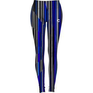 Legginsy w kolorze szaro-kobaltowym. Legginsy marki Haby, Mr Gugu Ms Go. W wyprzedaży za 114,95 zł.