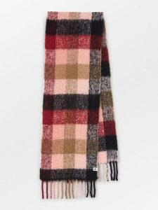 Becksöndergaard Szal w kolorze jasnoróżowo-czerwono-czarnym - 200 x 35 cm rozmiar: onesize. Różowe szaliki Becksöndergaard, bez wzorów, z materiału. Za 295,99 zł.