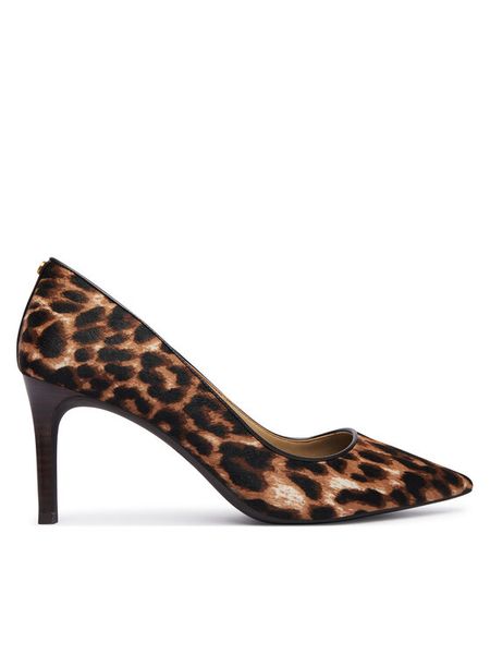 MICHAEL Michael Kors Szpilki Alina Flex 40F6HNMP2H Brązowy. Brązowe szpilki MICHAEL Michael Kors, bez wzorów, ze skóry, bez obcasa. Za 679,99 zł.