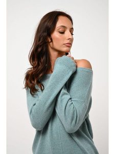 AUTHENTIC CASHMERE Kaszmirowy sweter "Faraut" w kolorze miętowym rozmiar: S. Niebieskie swetry oversize AUTHENTIC CASHMERE, s, bez wzorów, z kaszmiru, bez ramiączek. Za 339,37 zł.