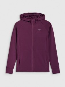 4F Bluza treningowa regular szybkoschnąca damska - fioletowa M. Fioletowe bluzy 4f, m, bez wzorów, z dzianiny, z kapturem. W wyprzedaży za 169,99 zł.