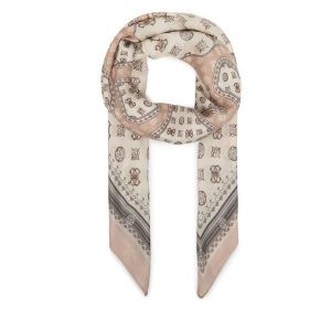 Chusta Guess. Brązowe apaszki i chusty Guess, z aplikacjami. Za 249,99 zł.