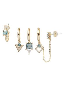 U.S. Polo Assn. Kolczyki-kreole (5 szt.) z kryształami rozmiar: onesize. Białe kolczyki U.S. Polo Assn., z kryształem, metalowe. Za 56,99 zł.