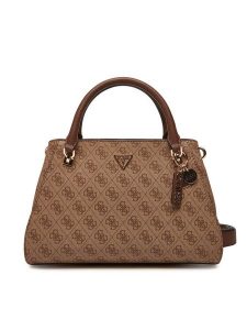 Guess Torebka Noelle II HWBG96 72070 Brązowy. Brązowe torebki klasyczne Guess, z aplikacjami, ze skóry, bez dodatków. Za 439,99 zł.