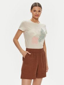 Gap T-Shirt 842000-46 Beżowy Regular Fit. Brązowe t-shirty GAP, xxs, bez wzorów, z bawełny, bez kołnierzyka, bez ramiączek. Za 119,99 zł.