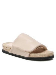 Jenny Fairy Espadryle WS1168-02 Beżowy. Brązowe espadryle Jenny Fairy, bez wzorów, ze skóry, bez obcasa. Za 129,99 zł.