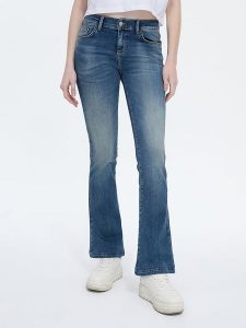 LTB Dżinsy - Flare fit - w kolorze niebieskim rozmiar: W34/L32. Niebieskie jeansy LTB, z aplikacjami. Za 132,05 zł.