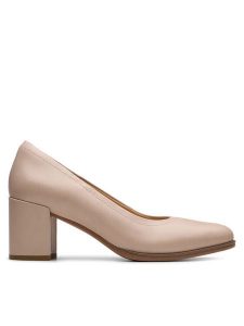 Clarks Półbuty Freva 55 26181336 Beżowy. Brązowe półbuty Clarks, bez wzorów, ze skóry, bez obcasa, na obcasie, bez zapięcia. Za 359,99 zł.