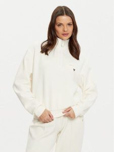 Guess Bluza V5RQ10 KCAY2 Écru Regular Fit. Bluzy Guess, l, z aplikacjami, z syntetyku, bez kaptura. Za 289,99 zł.