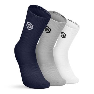 Skarpetki golfowe unisex z bawełny organicznej. Białe skarpetki SIROKO, bez wzorów, z bawełny. Za 63,00 zł.