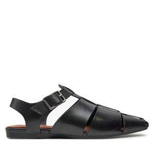 Sandały Vagabond Shoemakers. Czarne sandały Vagabond Shoemakers, bez wzorów, bez obcasa, na płaskiej podeszwie, bez zapięcia. Za 339,99 zł.