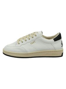 GANT Footwear Skórzane sneakersy w kolorze biało-beżowym rozmiar: 38. Białe trampki GANT Footwear, bez wzorów, bez zapięcia. Za 333,81 zł.