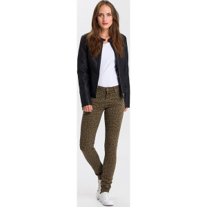 Dżinsy "Alan" - Skinny fit - w kolorze oliwkowym. Brązowe jeansy marki Cross Jeans, z aplikacjami. W wyprzedaży za 127,95 zł.