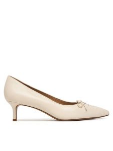 LAUREN RALPH LAUREN Szpilki 802P06371004 Écru. Białe szpilki Lauren Ralph Lauren, bez wzorów, ze skóry, bez obcasa. Za 597,99 zł.