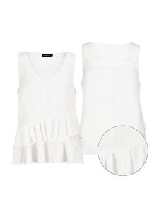 Eight2Nine Top w kolorze białym rozmiar: M/L. Białe topy Eight2Nine, l, bez wzorów, bez kołnierzyka, bez ramiączek. Za 131,74 zł.