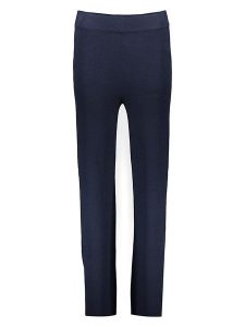 Copenhagen Studios Spodnie w kolorze granatowym rozmiar: 32. Niebieskie spodnie z wysokim stanem Copenhagen Studios, bez wzorów, z materiału, z podwyższonym stanem. Za 84,21 zł.